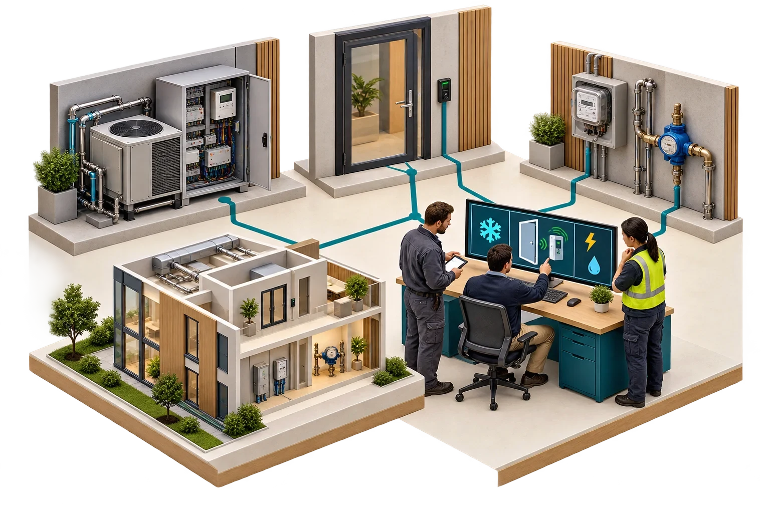 رسم isometric تصوري: insight topic، وليس مخططًا هندسيًا معتمدًا.
