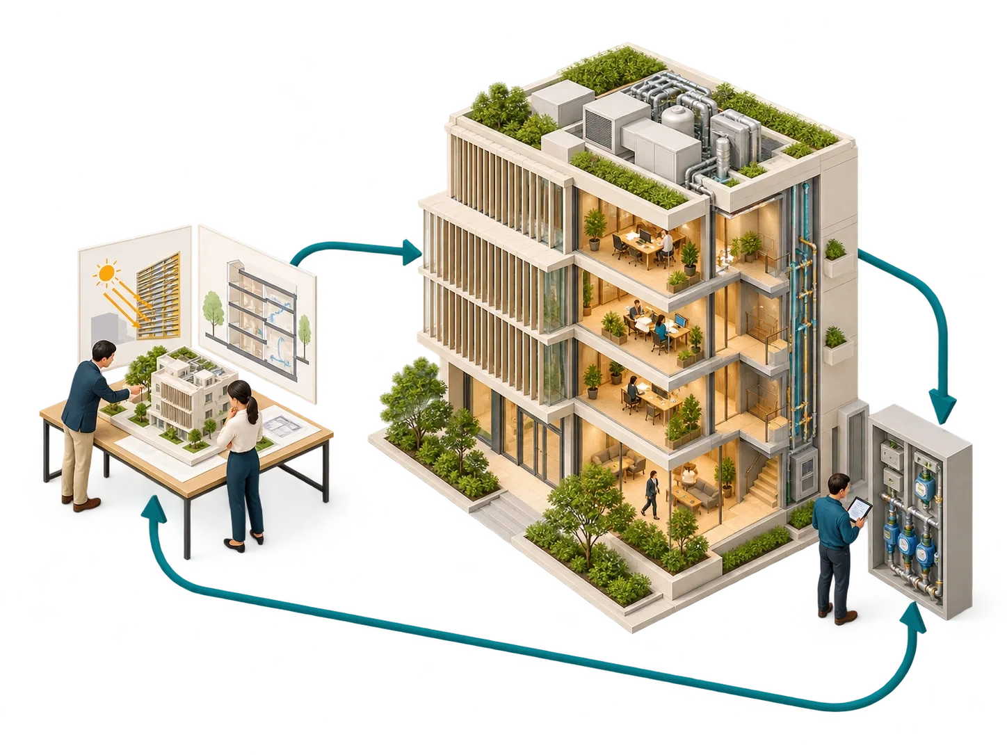 Dal modello informativo dell’edificio all’operatività coordinata nel mondo reale.